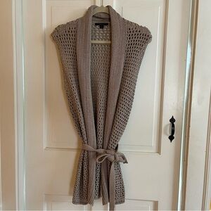 CLASSIQUES ENTIER ATELIER NWT Cotton Open Knit Wrap Style Vest Sz Medium